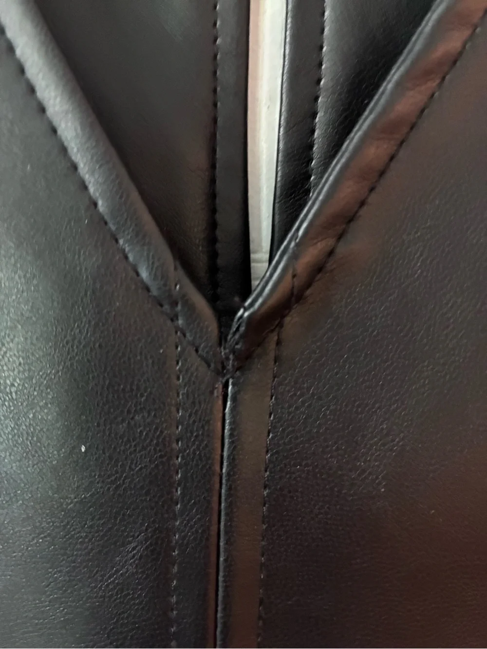 EVEREVE Sleeveless Black Faux Leather Shift Dress